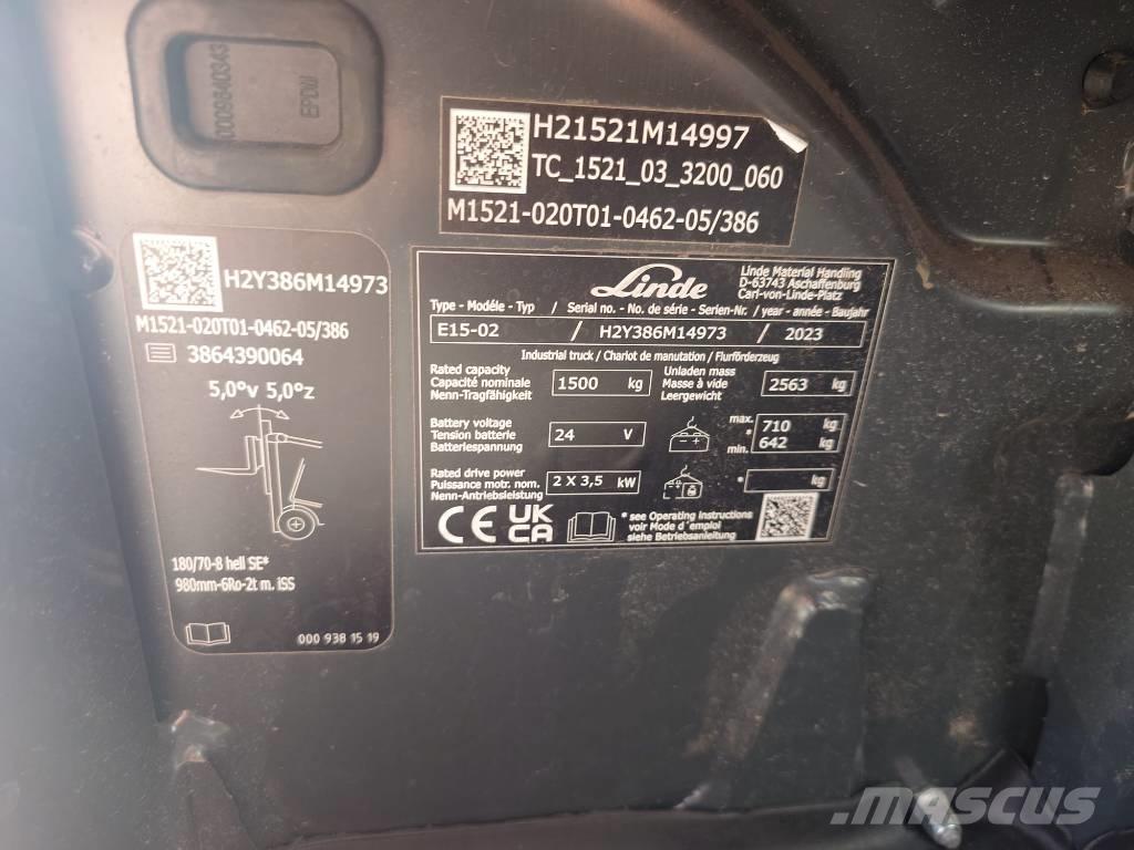 Linde E15/386-02 电动叉车