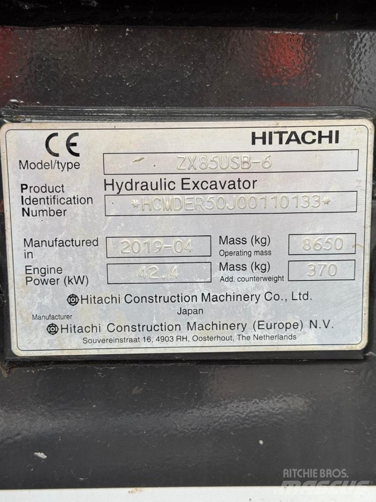 Hitachi ZX 85 US B-6 中型挖掘机