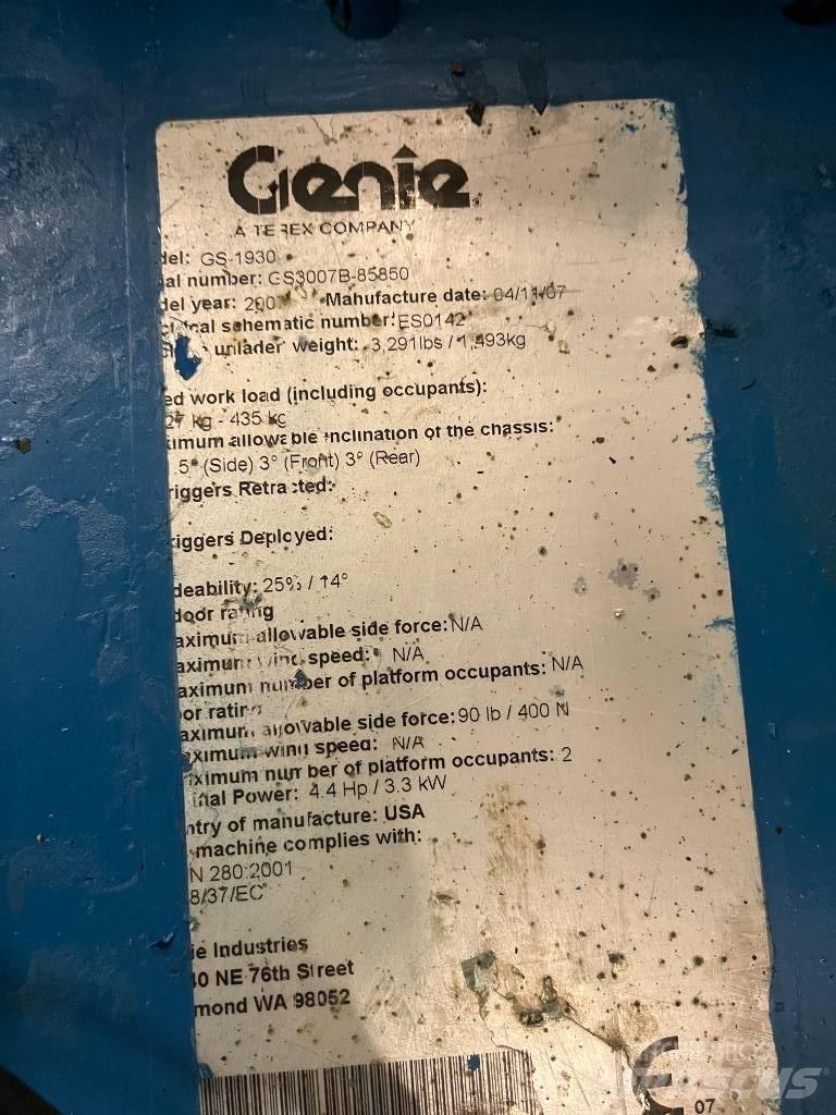 Genie GS 1930 剪叉式升降机