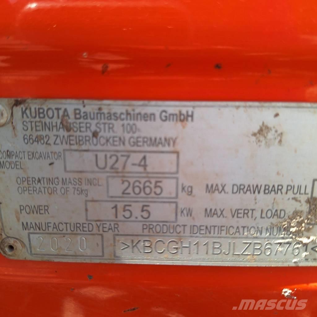 Kubota U 27-4 小型挖掘机