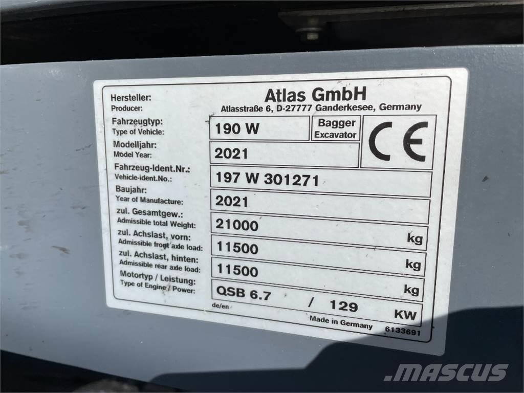 Atlas 190W 轮式挖掘机