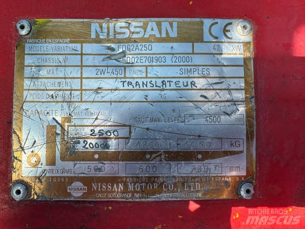 Nissan FD02A25Q 柴油叉车