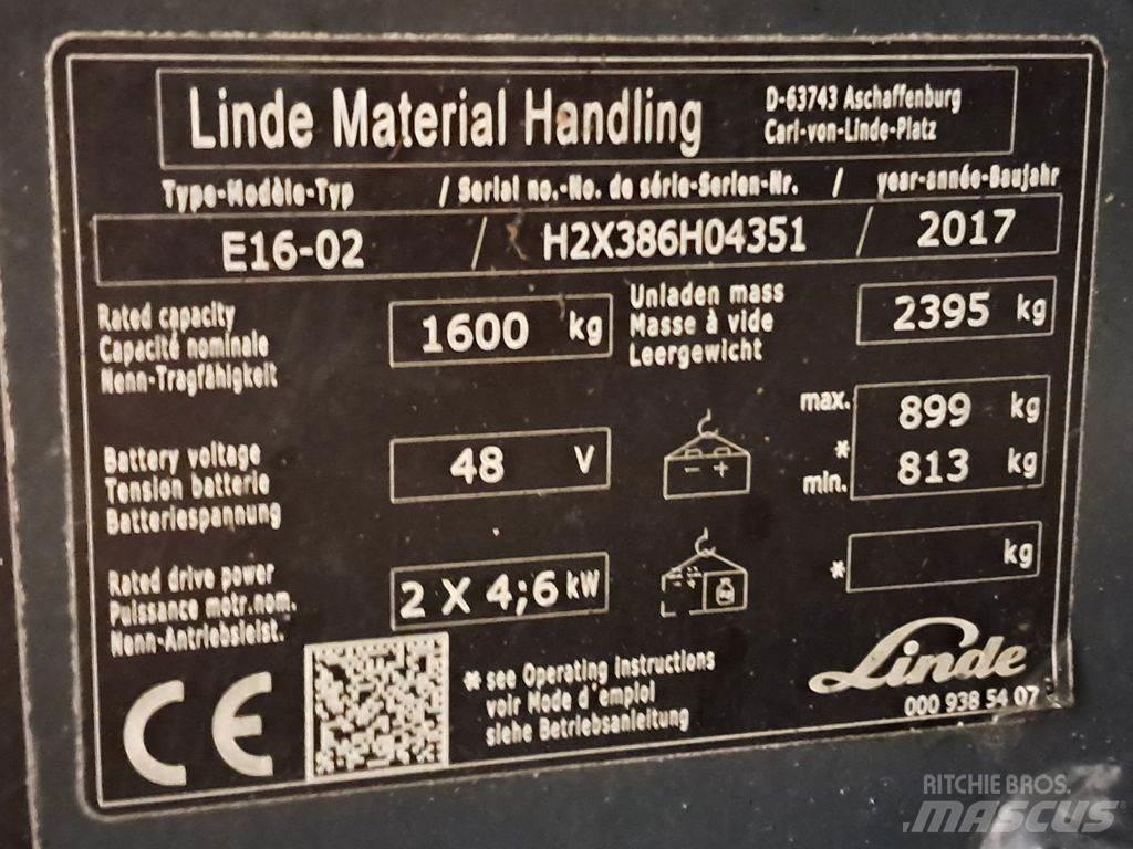 Linde E16-02 电动叉车