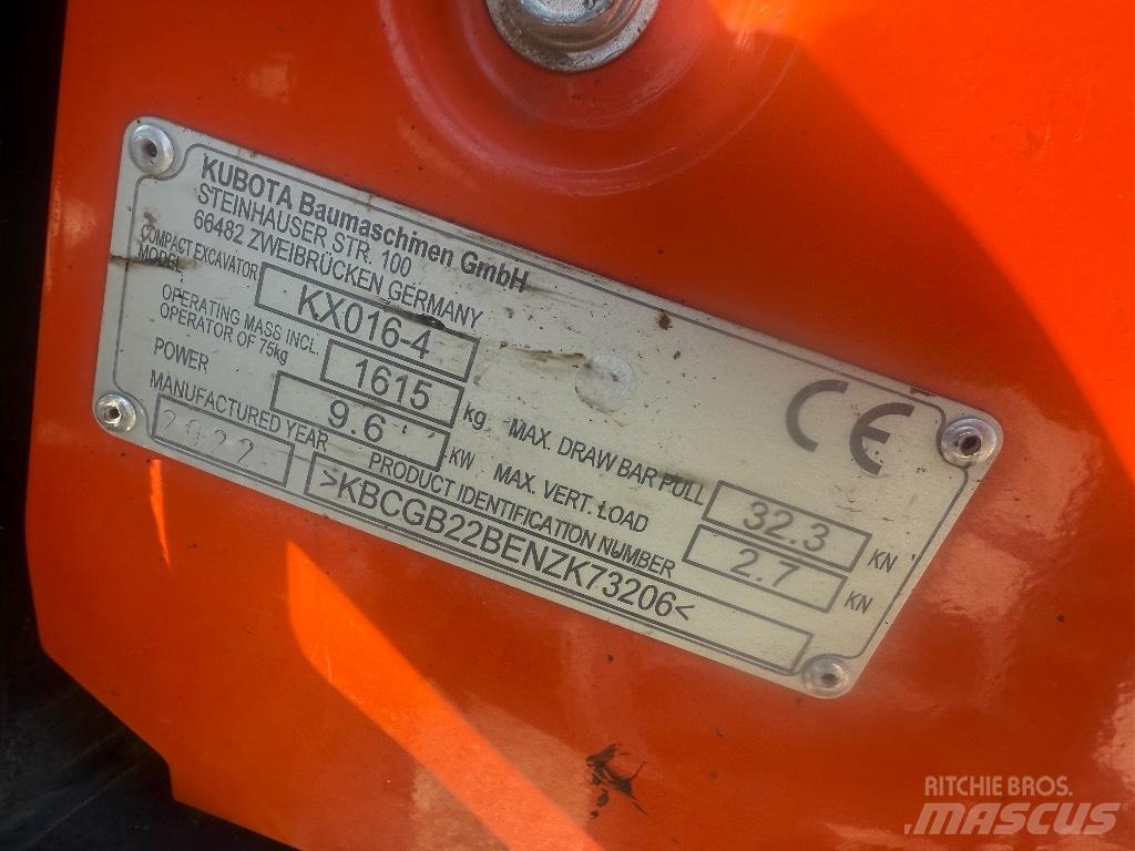 Kubota KX 016-4 小型挖掘机