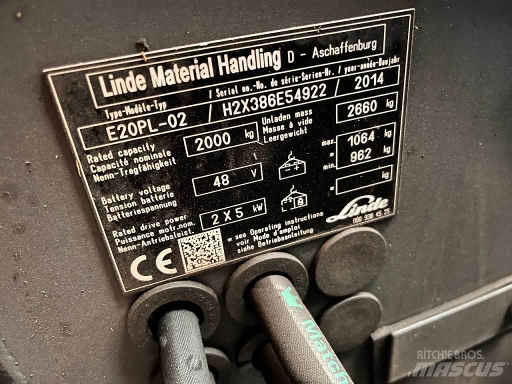 Linde E20PL-02 电动叉车