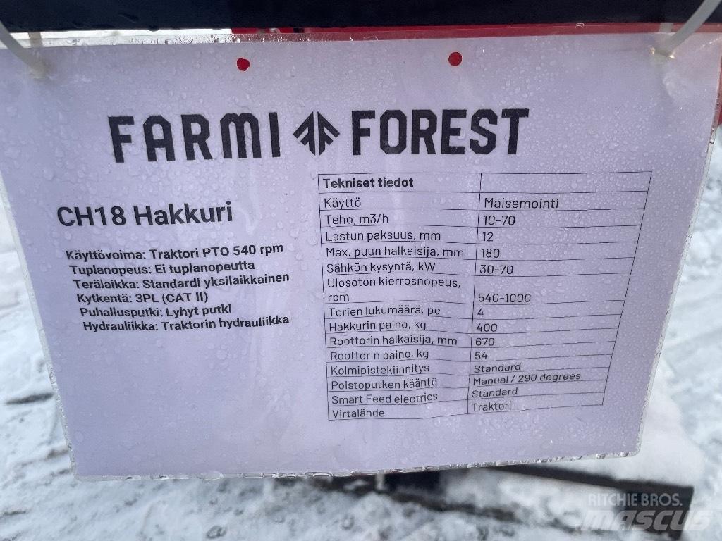 Farmi Forest CH18 木材削片机