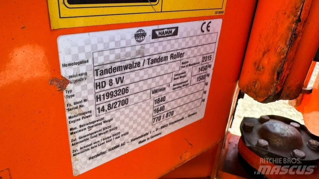 Hamm HD 8 VV 双轮压路机