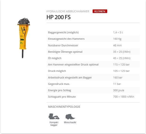 Indeco HP 200 FS 破碎锤