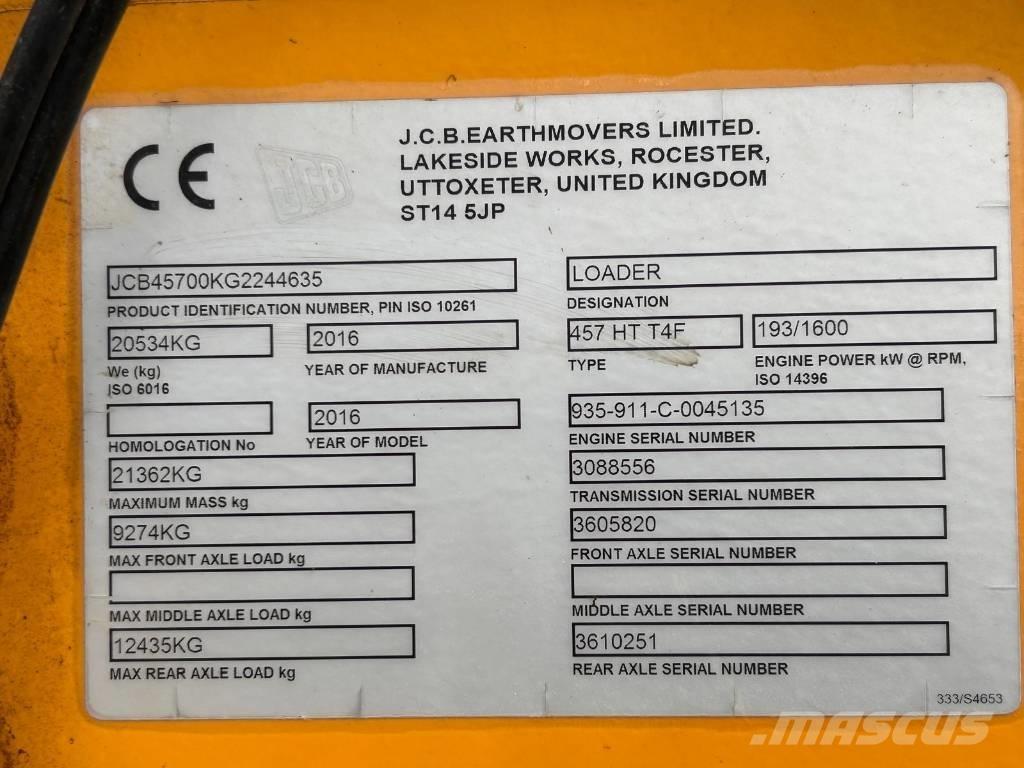 JCB 457 HT 轮式装载机