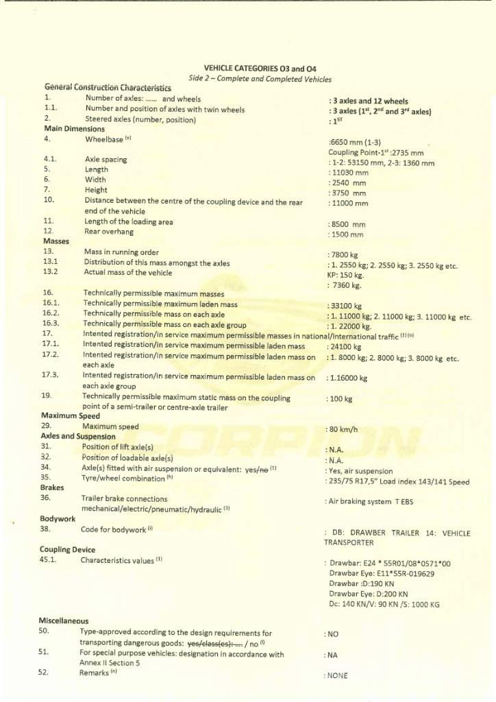 SCORPION Tandem 低平板半挂车