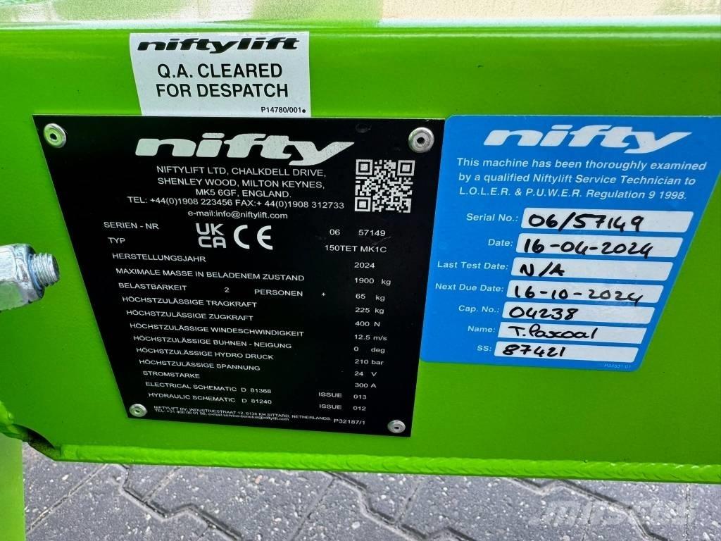 Niftylift 150 TET 拖拉移动式高空作业平台