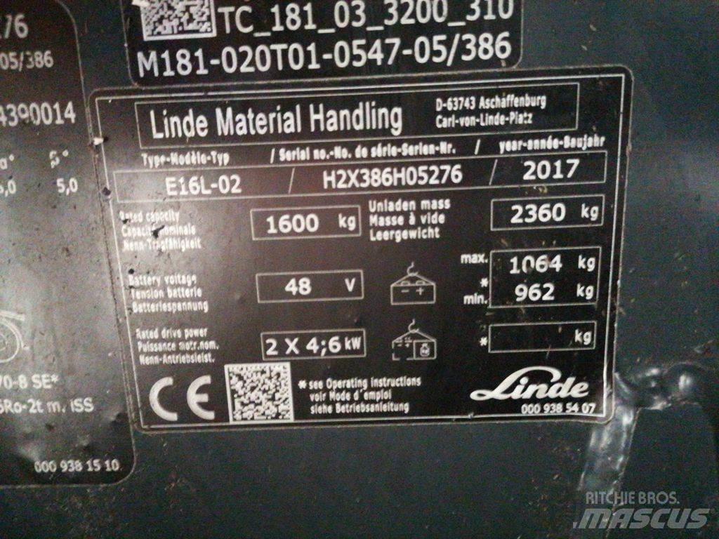 Linde E16L-02 电动叉车