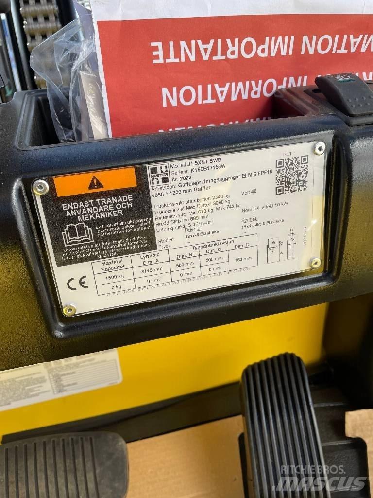 Hyster J1.5 XNT  1,5t 电动叉车