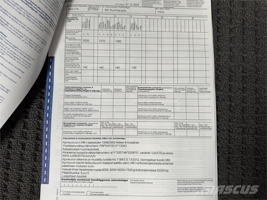 Volvo FH500 8x4 平板车