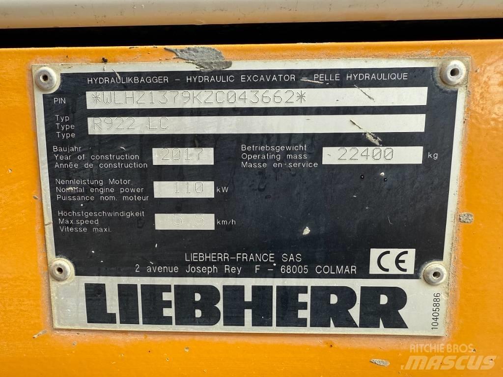 Liebherr R 922 LC 履带挖掘机