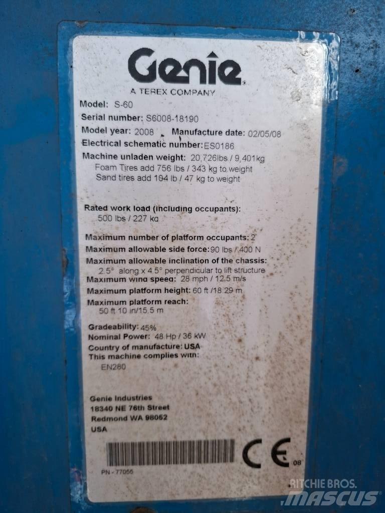 Genie S 60 直臂高空工作平台