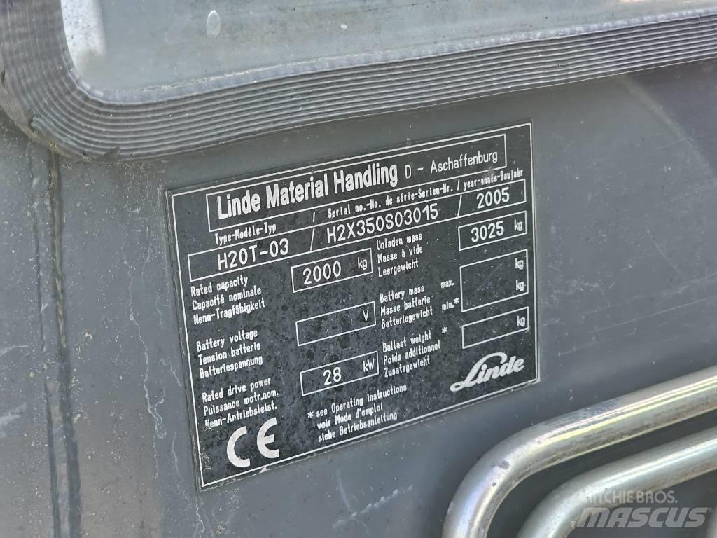 Linde H20T-03 天然气叉车