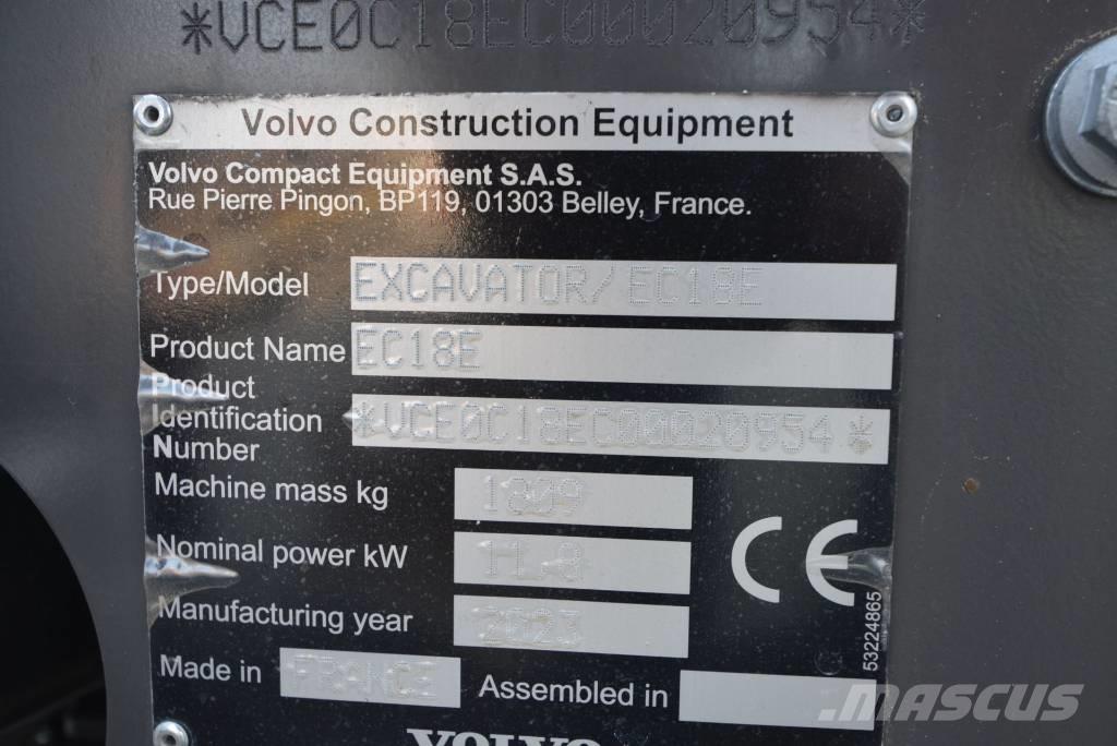 Volvo EC 18 E 小型挖掘机