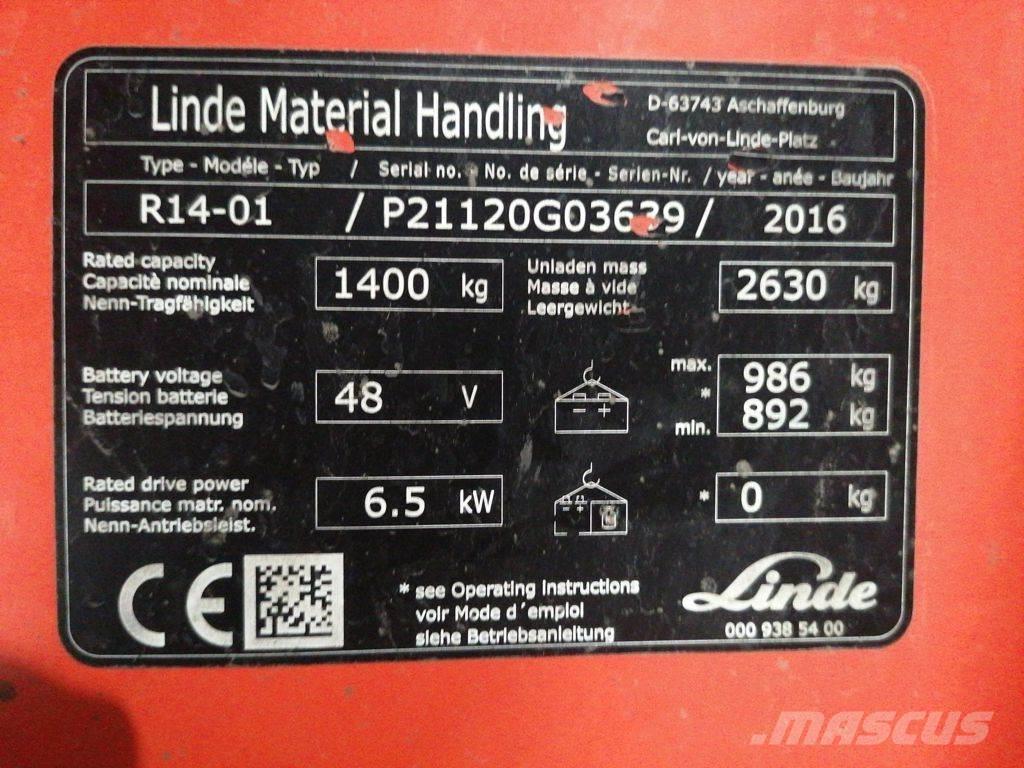 Linde R14-01 前移式叉车