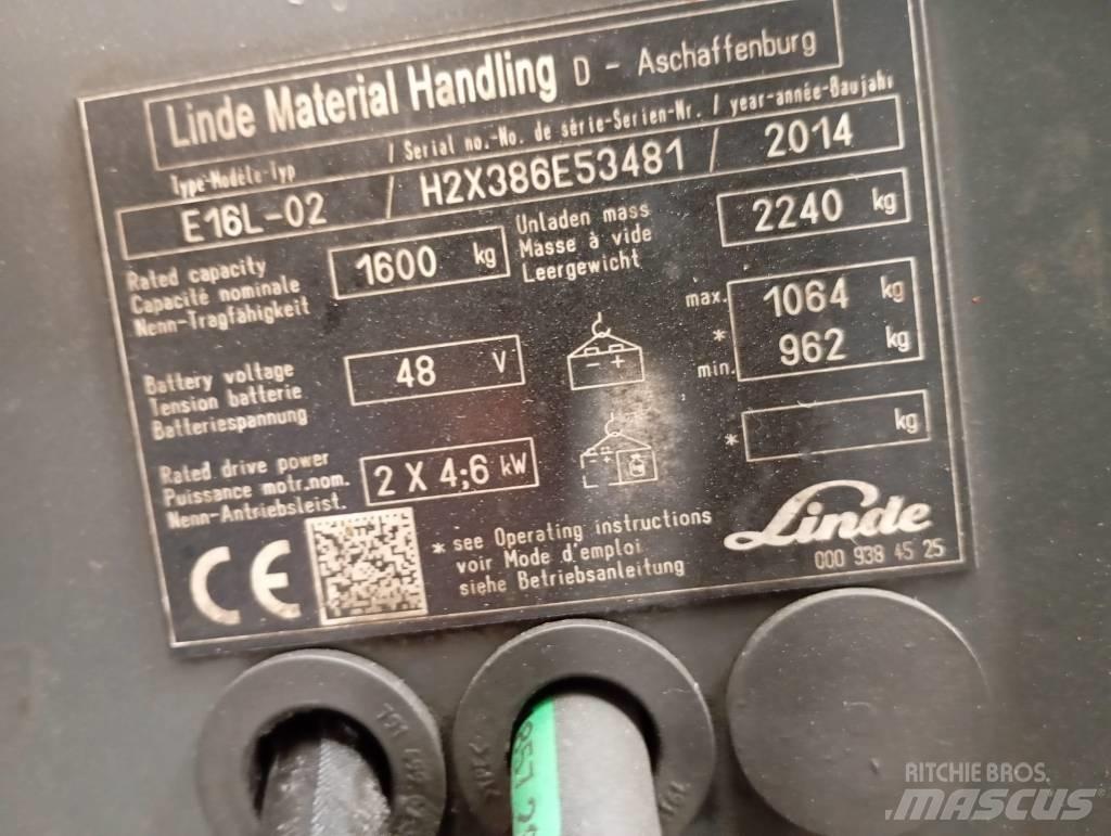 Linde E 16 电动叉车