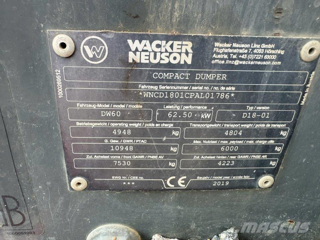 Wacker Neuson DW 60 翻斗车\公路型自卸车