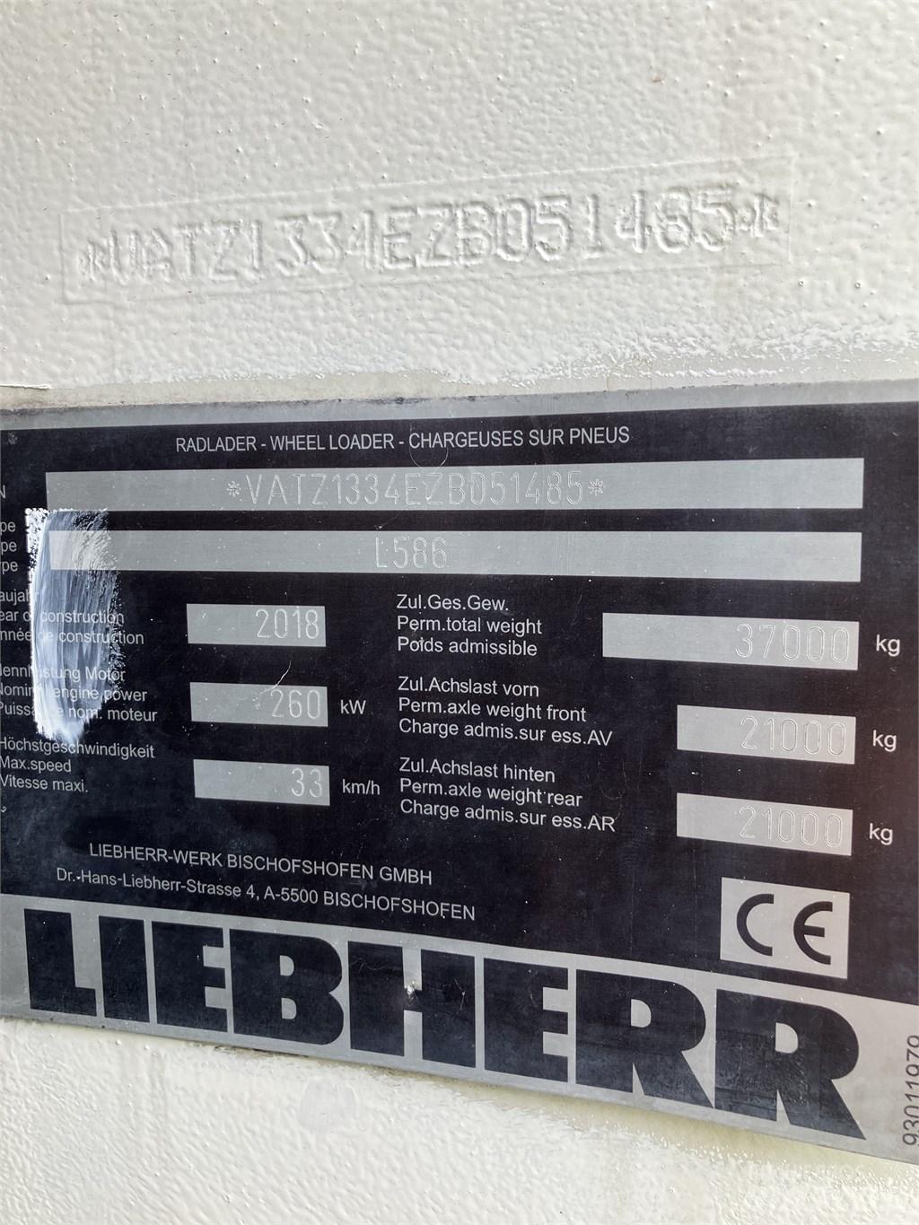 Liebherr L586 Xpower 轮式装载机