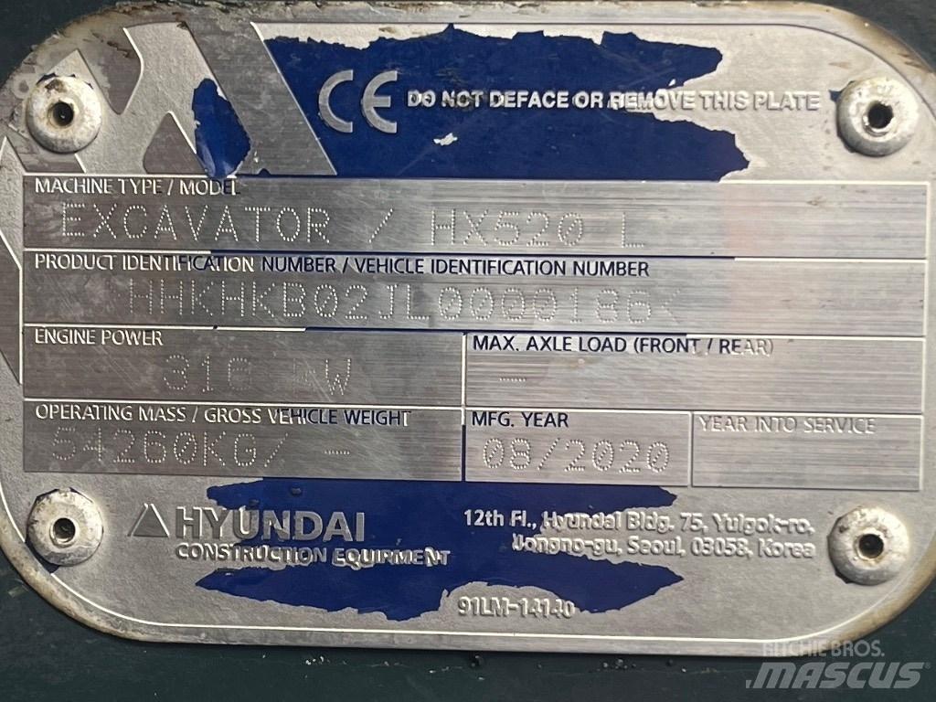 Hyundai HX 520 L 履带挖掘机