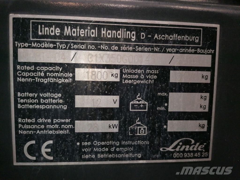 Linde H18T-04 天然气叉车