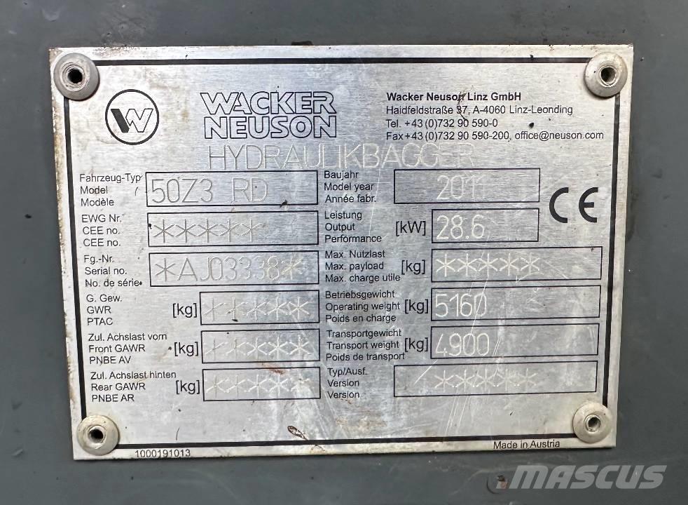 Wacker Neuson 50 Z3 小型挖掘机