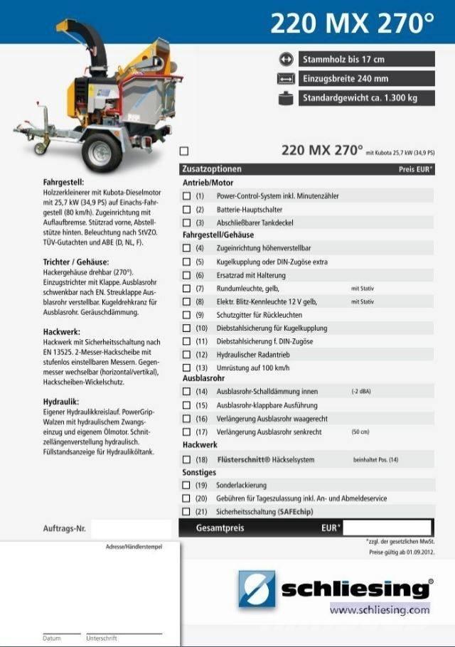 Schliesing 220 MX 木材削片机