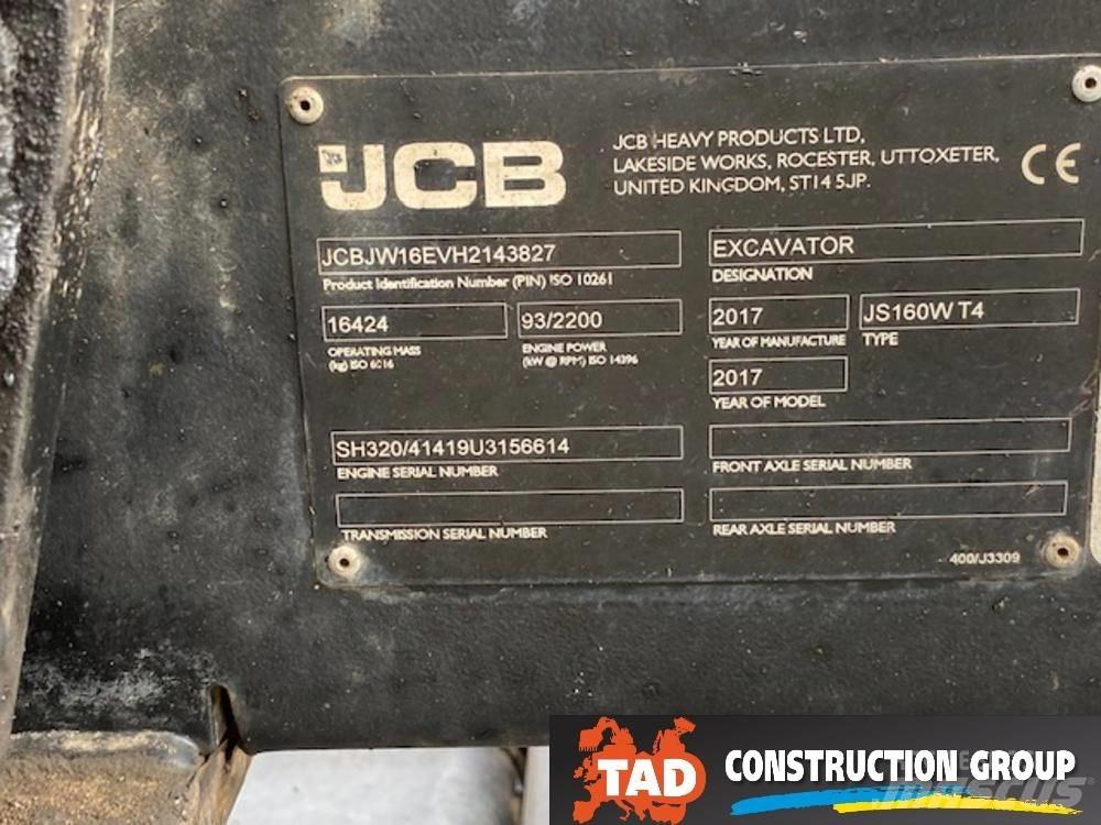 JCB JS 160 W 轮式挖掘机