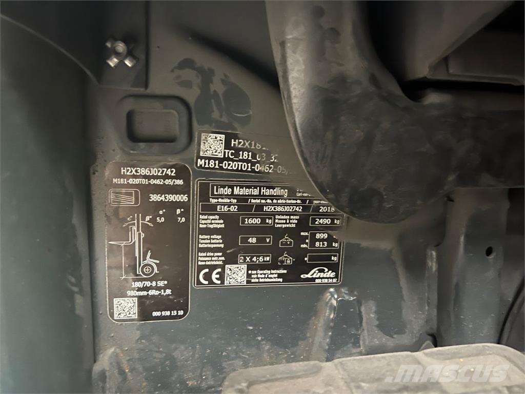 Linde E16-02 电动叉车