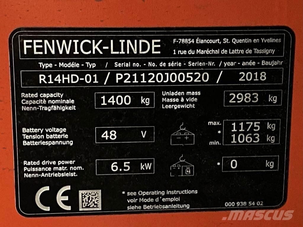 Linde R14HD 前移式叉车