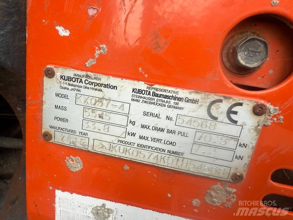 Kubota KX 057-4 小型挖掘机