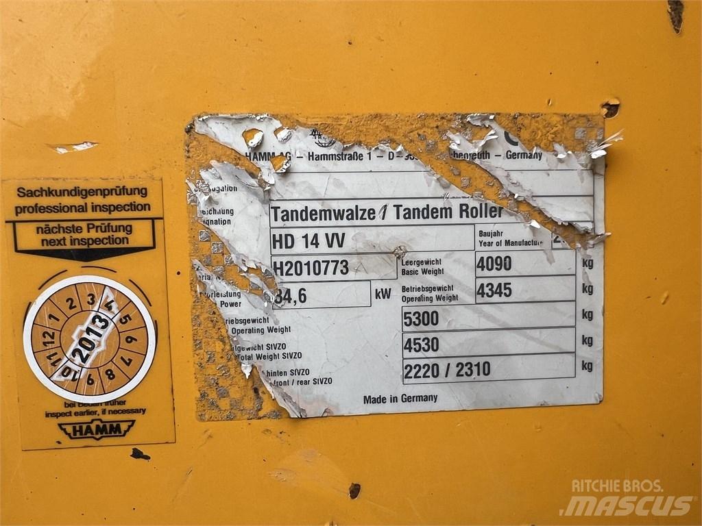 Hamm HD 14 VV 双轮压路机