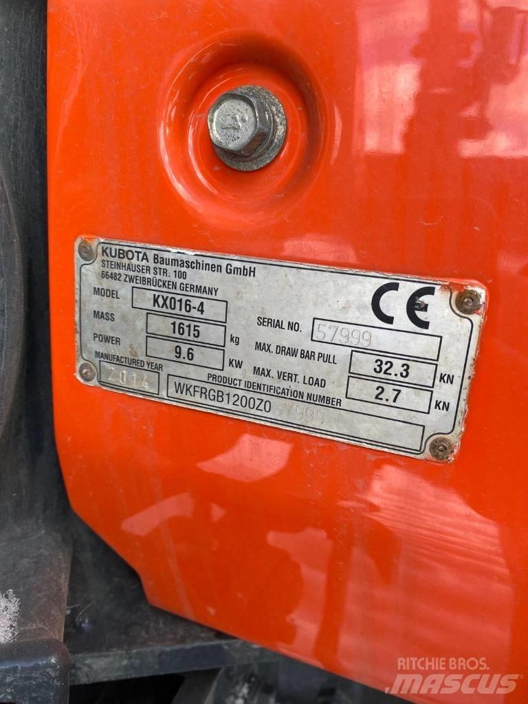 Kubota KX016-4 小型挖掘机