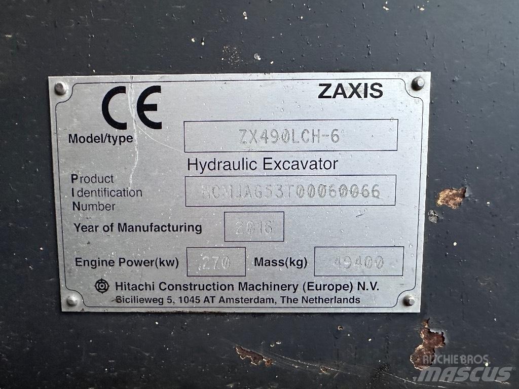 Hitachi ZX 490 LCH 履带挖掘机