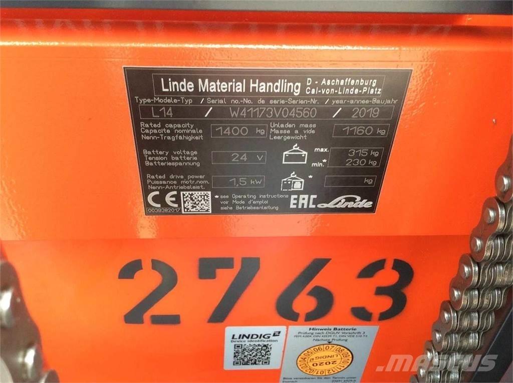 Linde L14I 行走式堆垛机