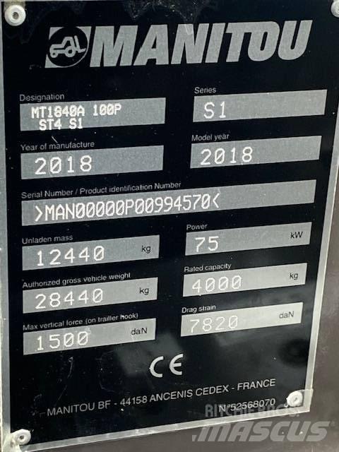  ''SÅLD'' Manitou MT1840A 伸缩臂叉装车|叉装车