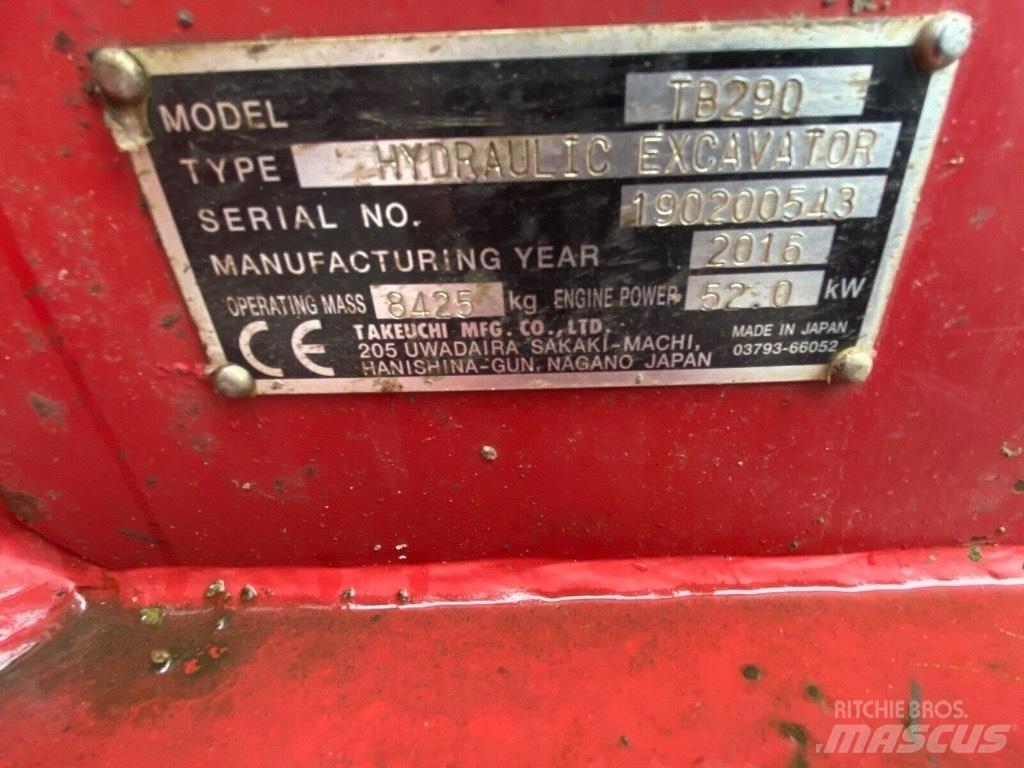 Takeuchi TB 290 中型挖掘机