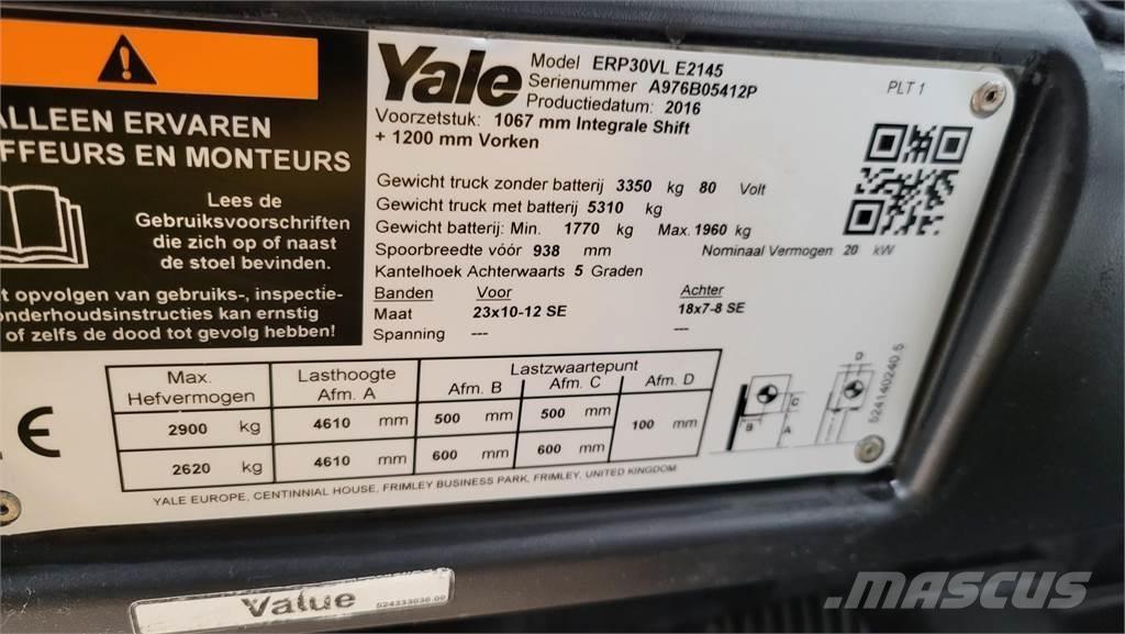 Yale ERP30VL 2016 电动叉车
