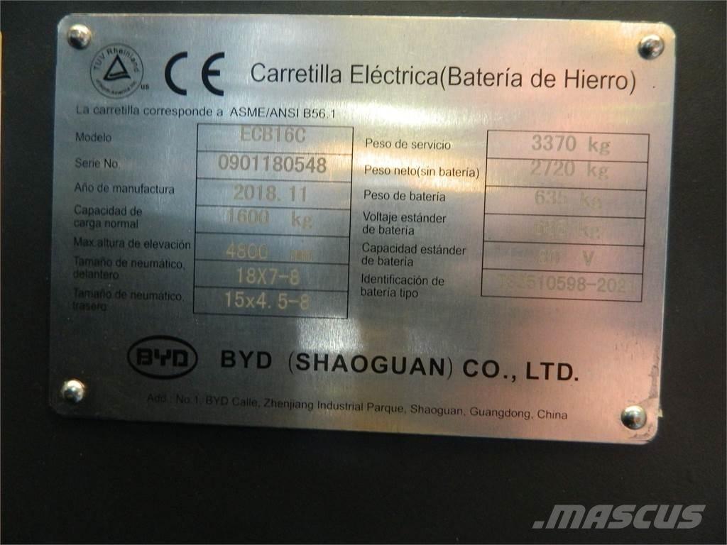 BYD ECB16C 电动叉车