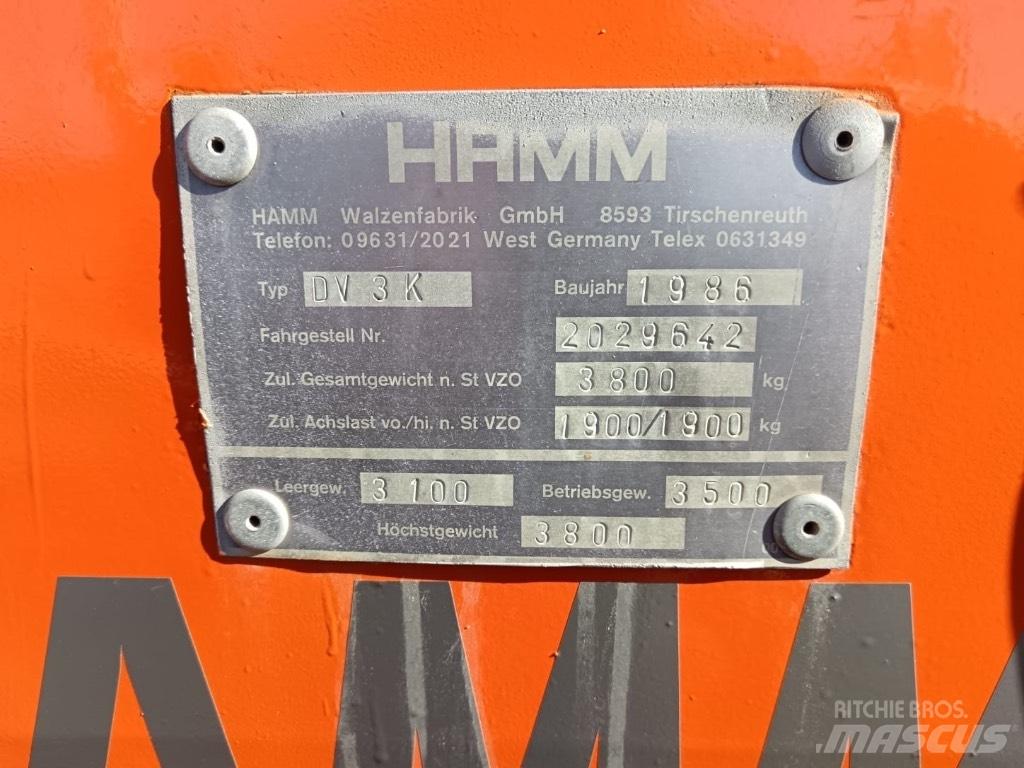 Hamm DV 3 K 双轮压路机
