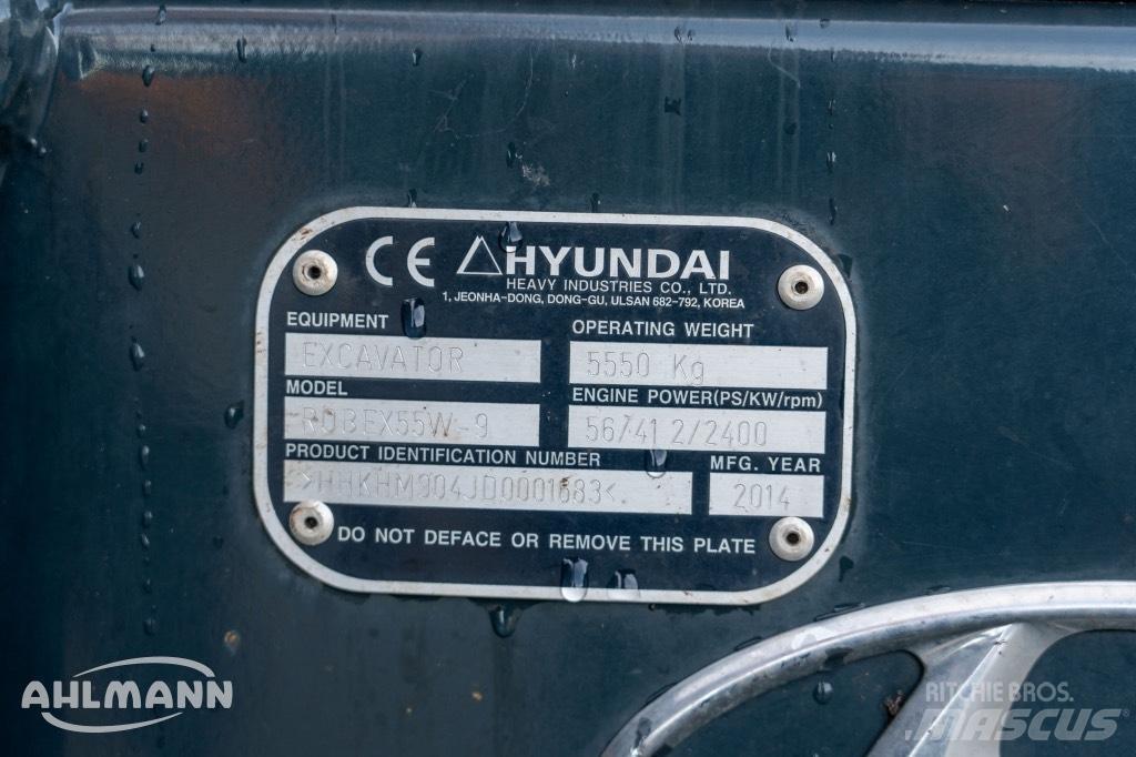 Hyundai R55W-9A 轮式挖掘机