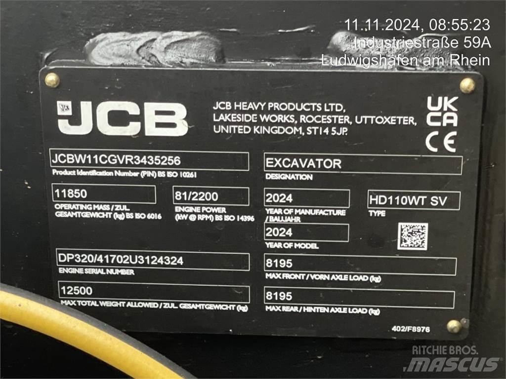 JCB HydraDig 110W 轮式挖掘机