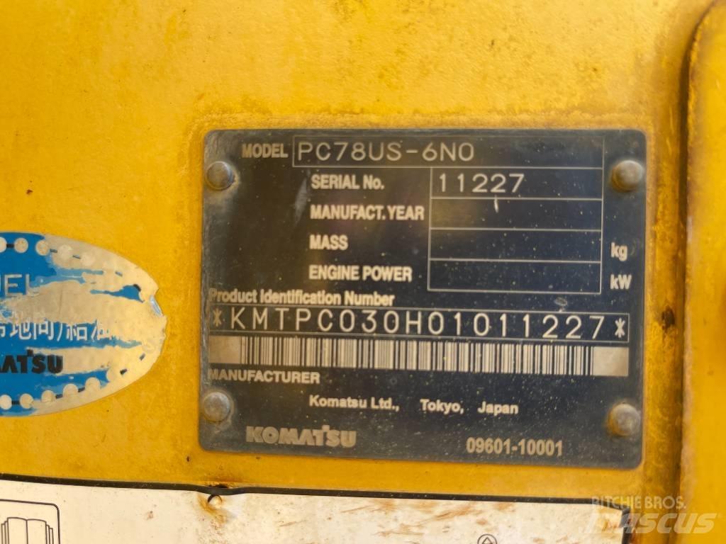 Komatsu PC78US-6N0 履带挖掘机