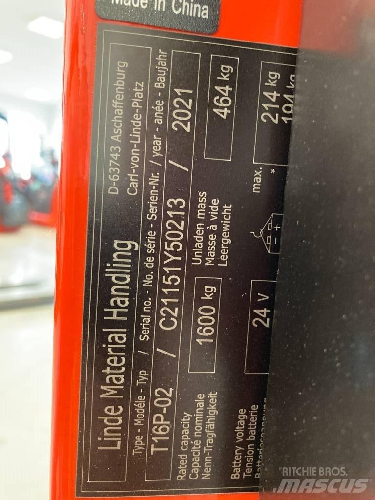 Linde T16P/1151-02 电动搬运车