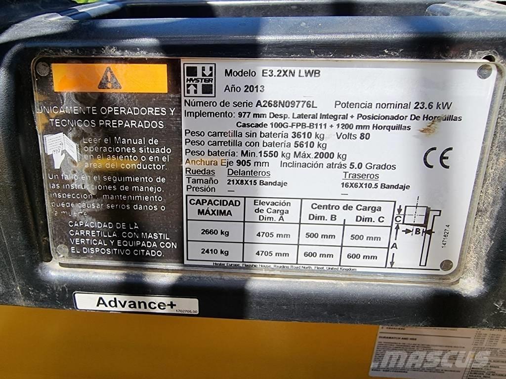 Hyster E 3.20 XN LWB 电动叉车