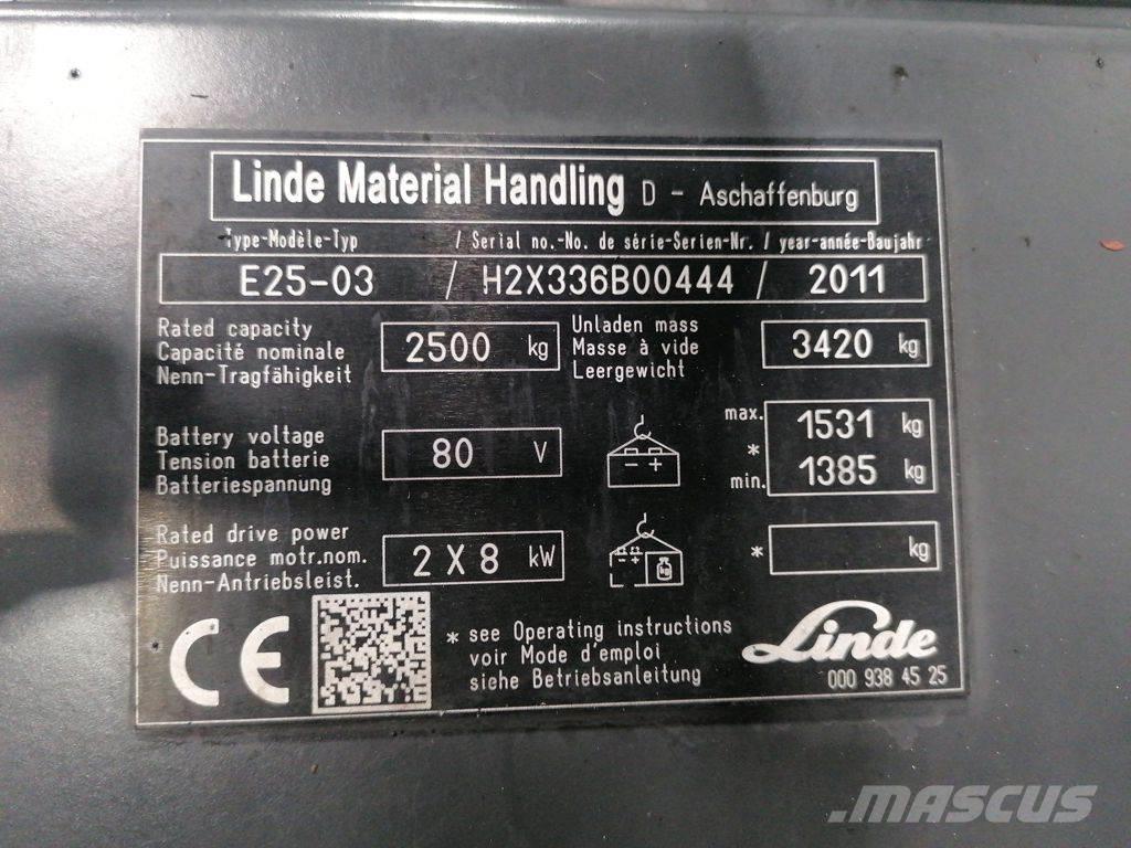 Linde E25-03 电动叉车