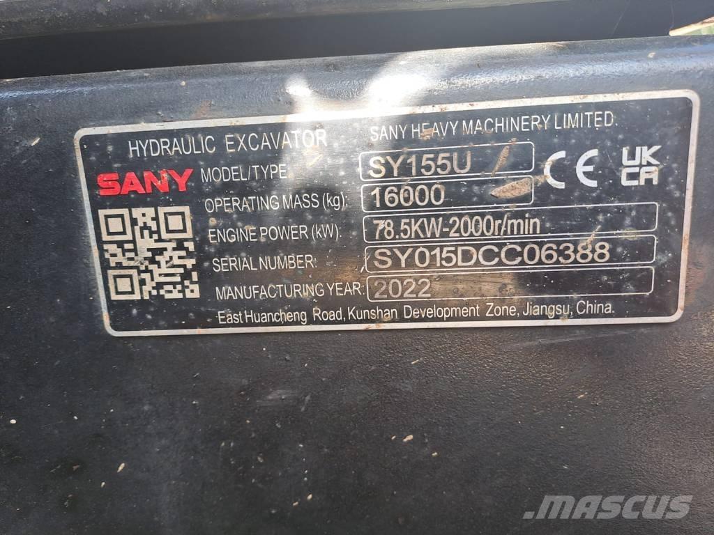 Sany SY 155 U 履带挖掘机